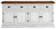 70" Rustic Two Tone Sideboard Buffet, Bright White