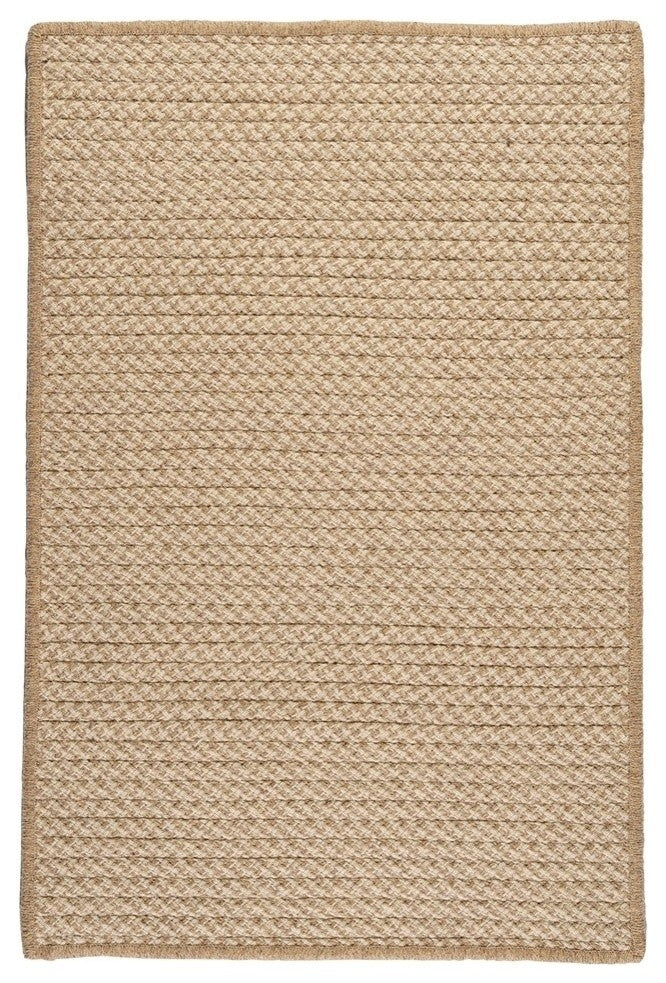 Natural Wool Houndstooth HD33 Tea Modern Area Rug, Rectangular 2'x4'