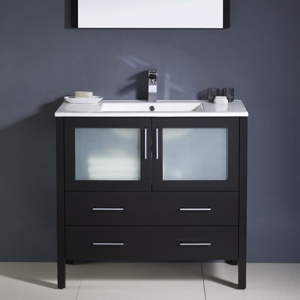 Fresca Torino 36" Espresso Modern Bathroom Vanity With Integrated Sink