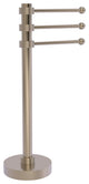 Vanity Top 3 Swing Arm Towel Holder with Groovy Accents, Antique Pewter