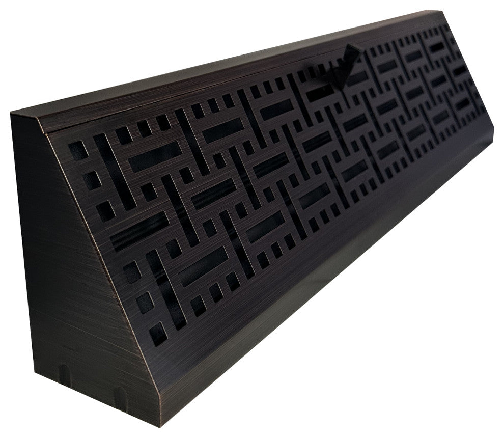Decorative Baseboard Register, Oil Rubbed Bronze, 15"