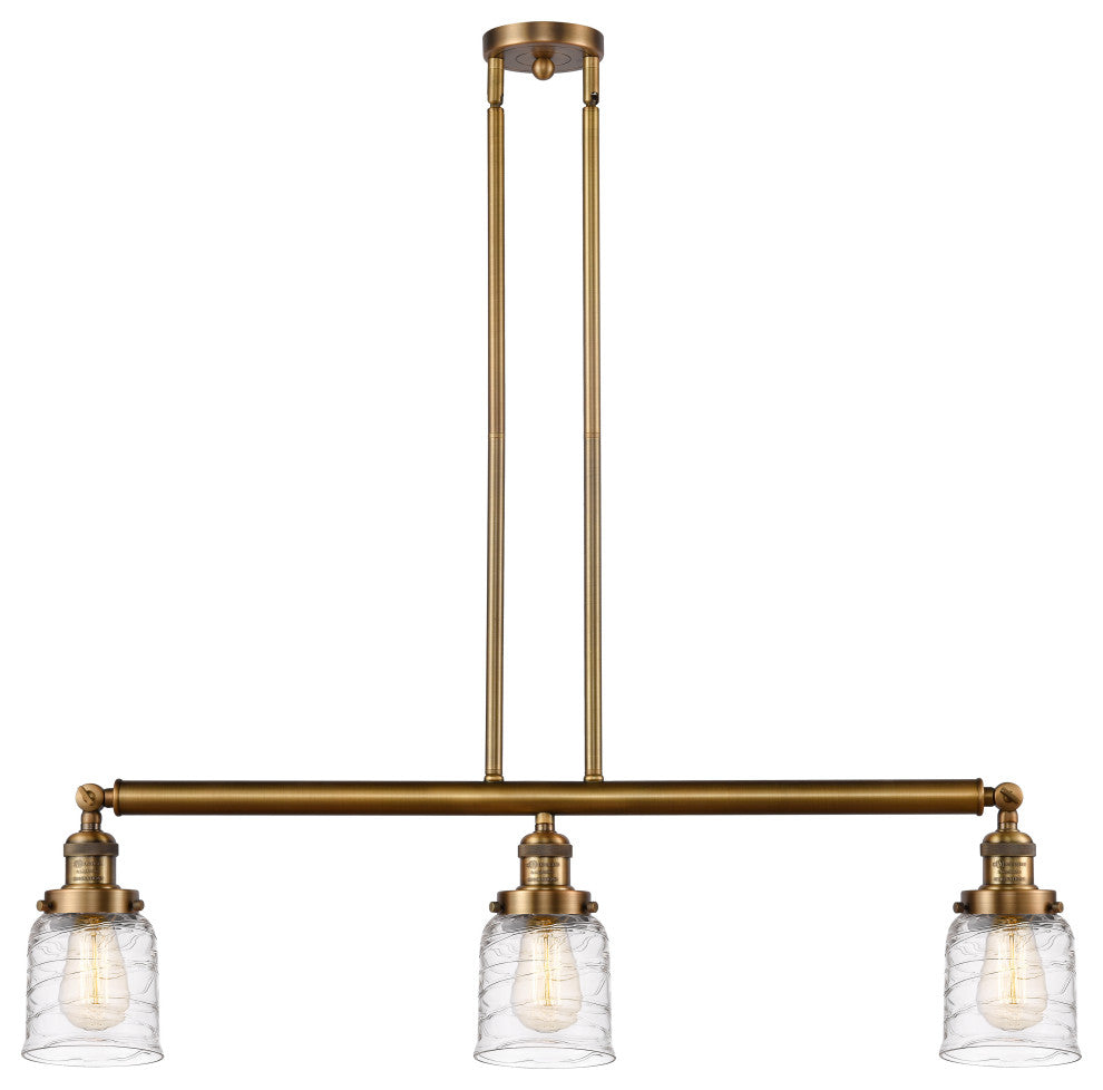 INNOVATIONS 213-BB-G513 3-Light Island Light Brushed Brass
