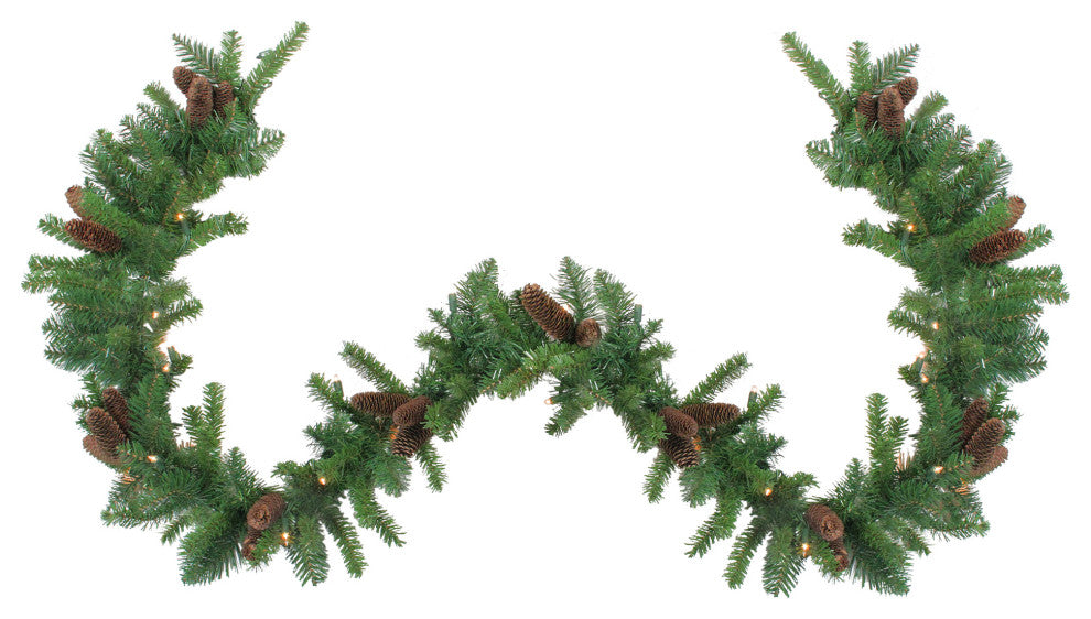 Pre-Lit Dakota Red Pine Garland, 9'x12"