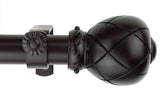 Supreme Curtain Rod, Mahogany, 48-84"