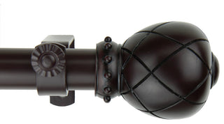 Supreme Curtain Rod, Mahogany, 48-84"