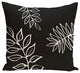 My Best Frond Floral Print Pillow, Black, Grey, 18"x18"