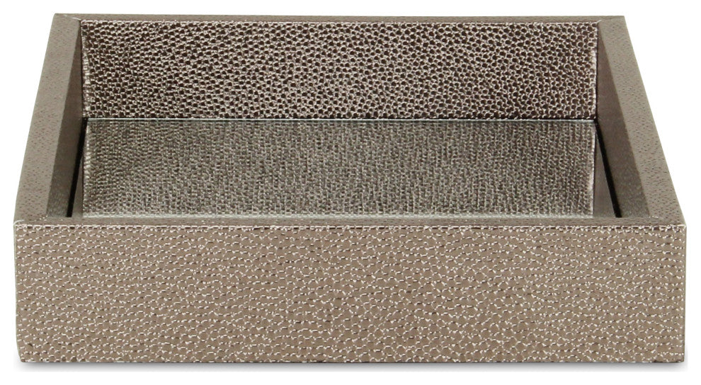 Labai Tray with Mirrored Interior, Rose Gold