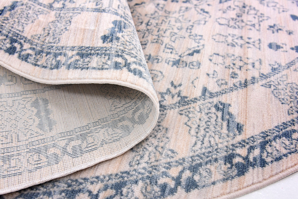 Unique Loom Beige Birch Paris 6' 0 x 6' 0 Round Rug