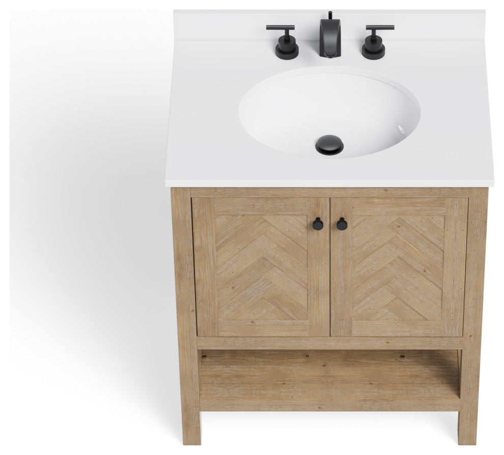 The Sequoia Bathroom Vanity, Acacia, 30", Single Sink, Freestanding