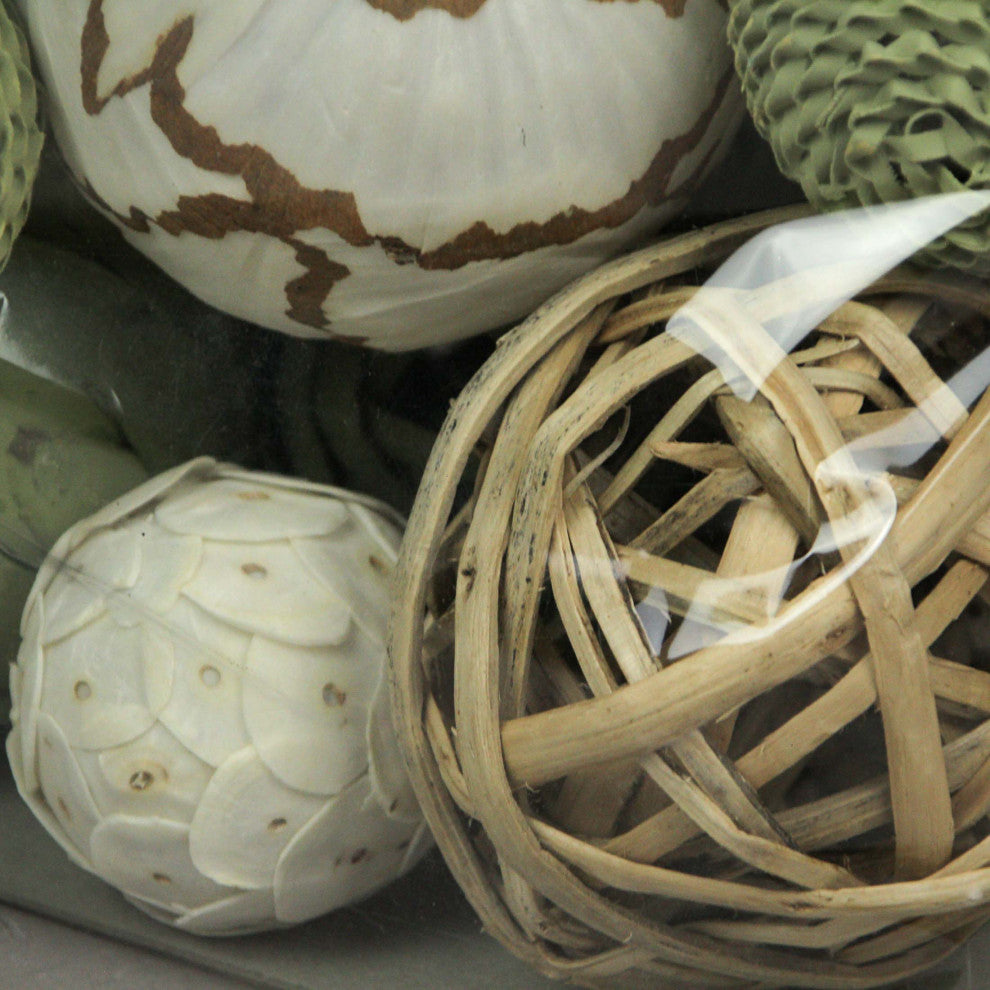 Bag of Natural Dried Green Floral Balls Home Decor Decorative Orbs Vase Filler