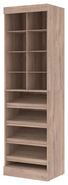 Bestar Pur 25W Closet Shoe Organizer in rustic brown