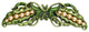 Pearly Peapod Pull Antique Brass, Pewter Hand Tinted