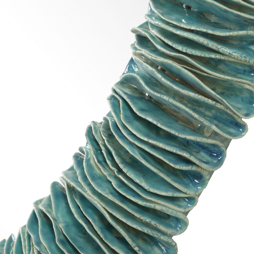 Uttermost Bonaire Teal Blue Oval Mirror