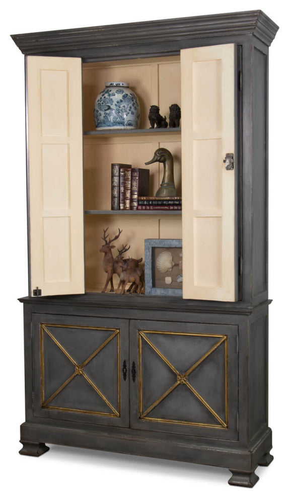 Provincial Painted Tall Bookcase - Grey