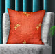 Plutus Firefly Red Animal Motif Luxury Throw Pillow, 20"x26" Standard
