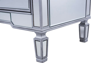 Elegant Contempo 6 Drawers Cabinet In Hand Rubbed Antique Silver, MF6-1036S