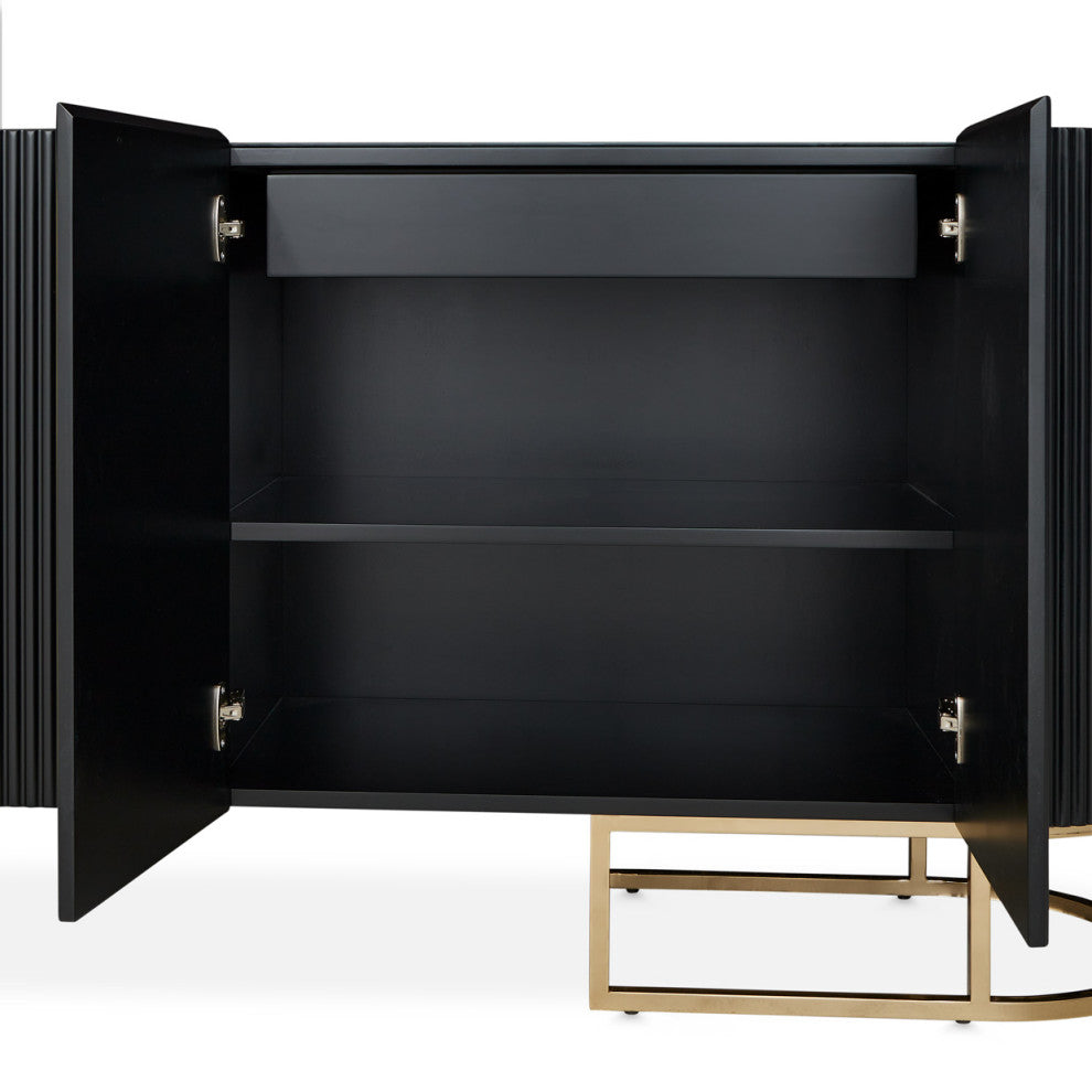 Lisbon Console Table Silken Matte Black