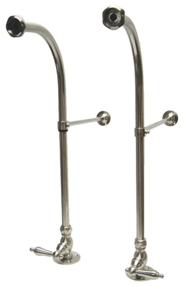 Kingston Brass Rigid Freestand Supplies With Stops, Brushed Nickel