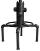 Lewis Industrial Backless Adjustable Barstool, Silver Brushed Gray