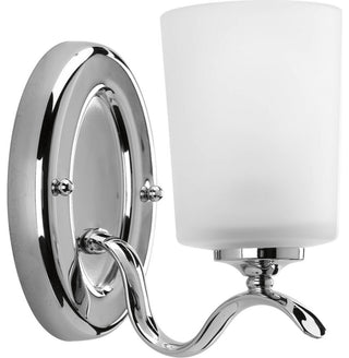 Progress Lighting Inspire 1-Light Bath Light With Etched Glass, Chrome