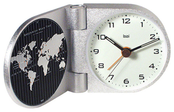 World Trotter Solid Aluminum Travel Alarm Clock Gotham