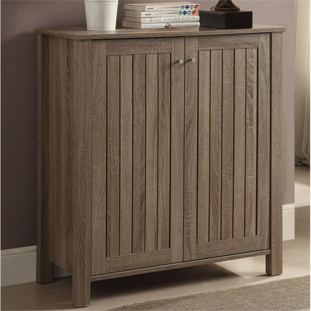 Bowery Hill 4 Shelf Shoe Rack in Dark Taupe