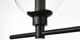 5 Light Black And Clear Bath Sconce