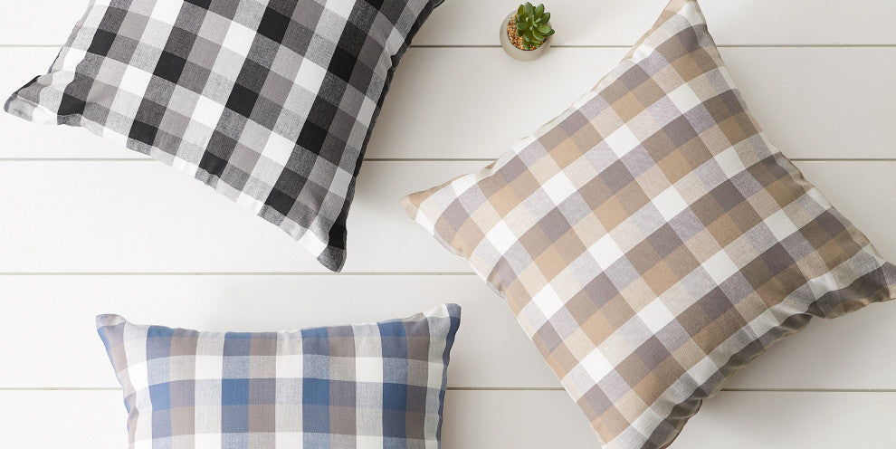 DII Black, Gray and White Pillow Cover 18x18", 4 Piece