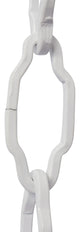 RCH Hardware Steel Cathedral Chandelier Chain, 2 Sizes, 3', White, U45