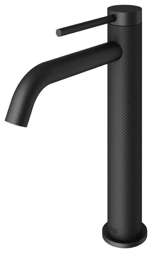 VIGO Lexington 10" H Single Handle Single Hole Bathroom Vessel Faucet, Matte Black