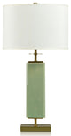 Dann Foley Table Lamp Melon Green Crackled And Glazed Finish White Shade