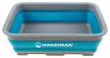Wakeman 10L Collapsible Portable Camping Wash Basin, Blue