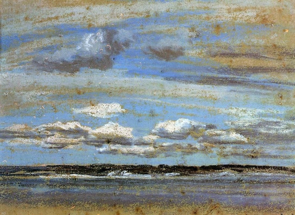 Eugene-Louis Boudin White Clouds over the Estuary Gallery Wrapped Canvas Print