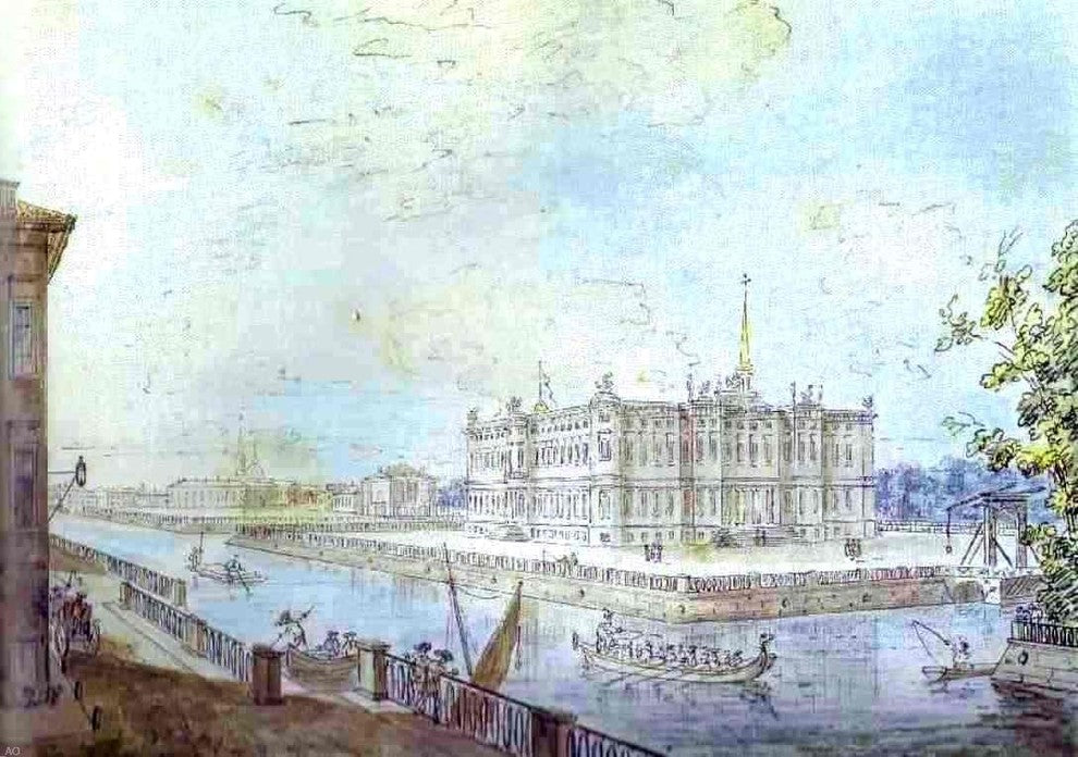 Fedor Yakovlevich Alekseev View of the Mikhailovsky Castle Wall Decal