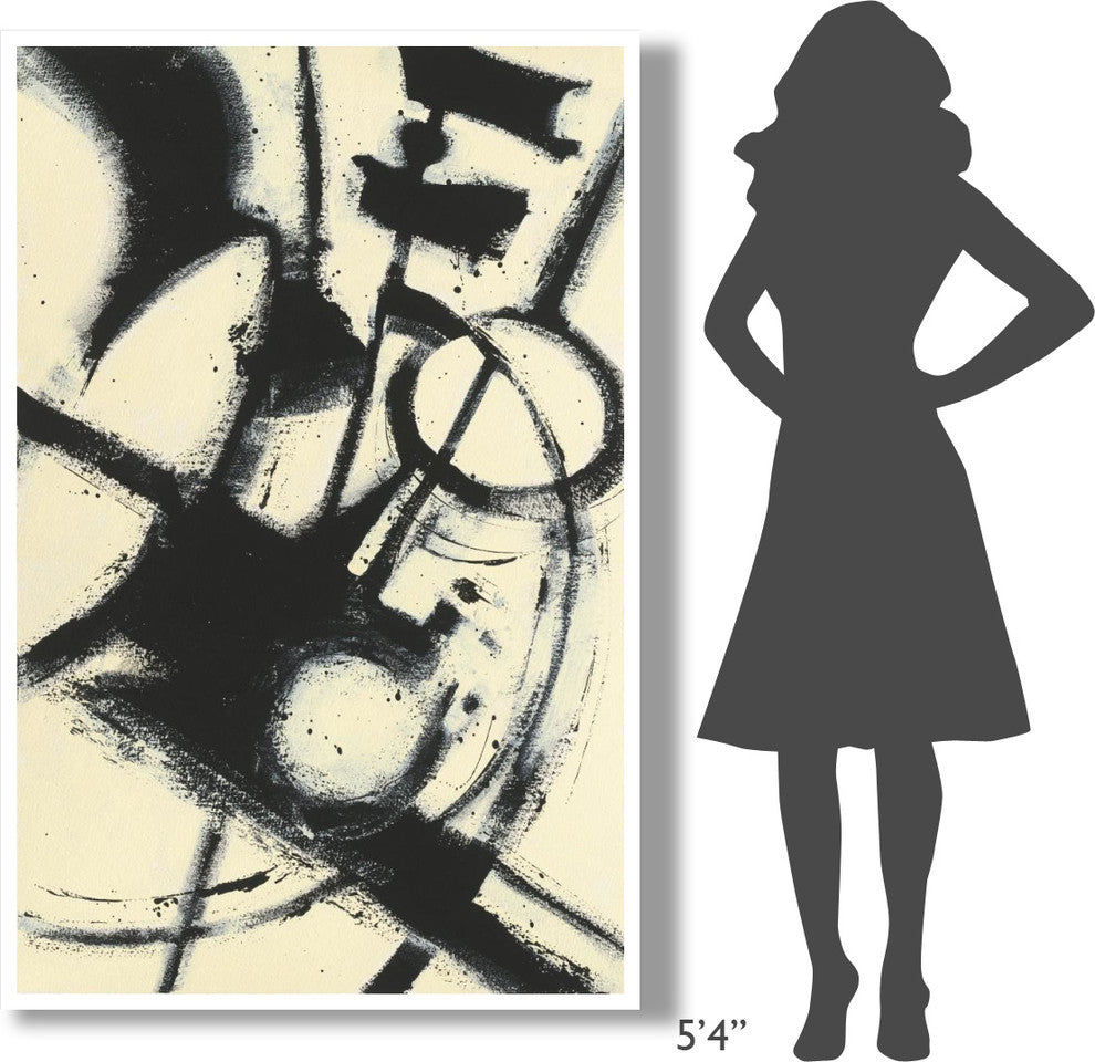 "Expression Abstract II" Digital Paper Print by Shirley Novak, 42"x62"