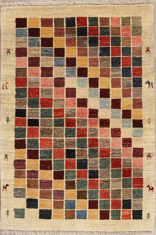 Consigned, Hand-Knotted Traditional Persian Gabbeh Oriental Area Rug, 4'0"X2'10"