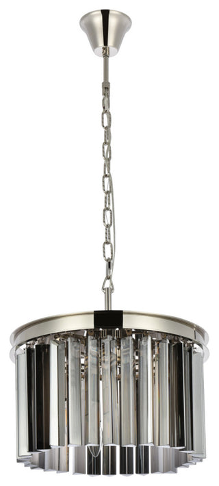 Elegant Lighting 1208D16-SS/RC Sydney 3 Light 16"W Crystal - Polished Nickel