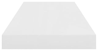 vidaXL Floating Wall Shelves 2-Piece High Gloss White 23.6"x9.3"x1.5" MDF