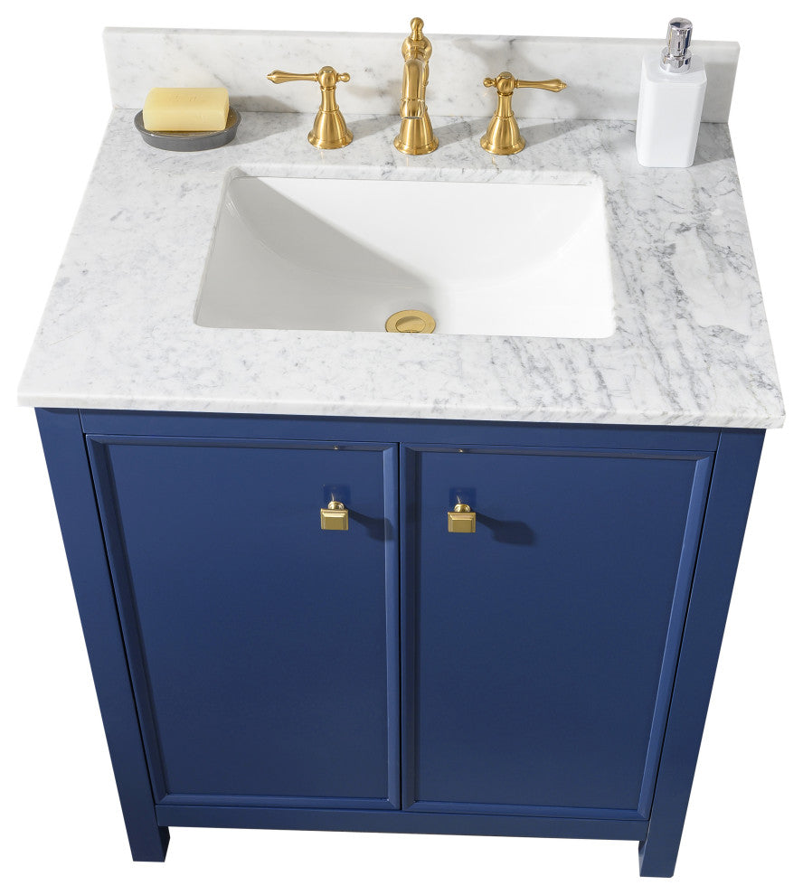 30" Single Sink Vanity Cabinet, Blue