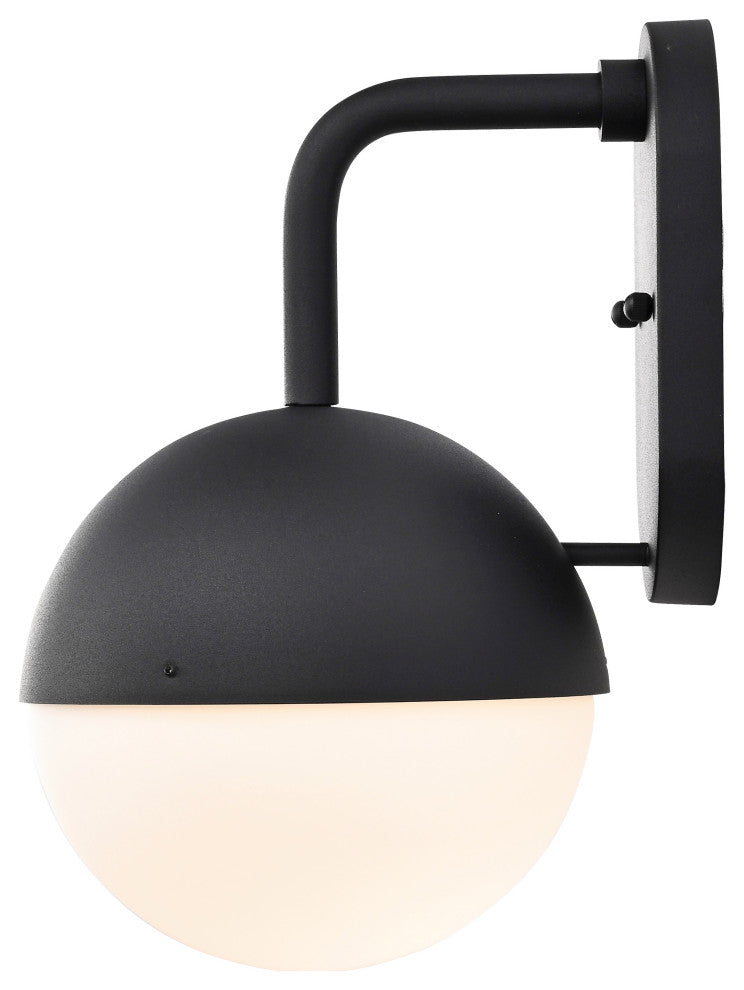 Atmosphere 6W LED Medium Wall Lantern, Matte Black/White Opal
