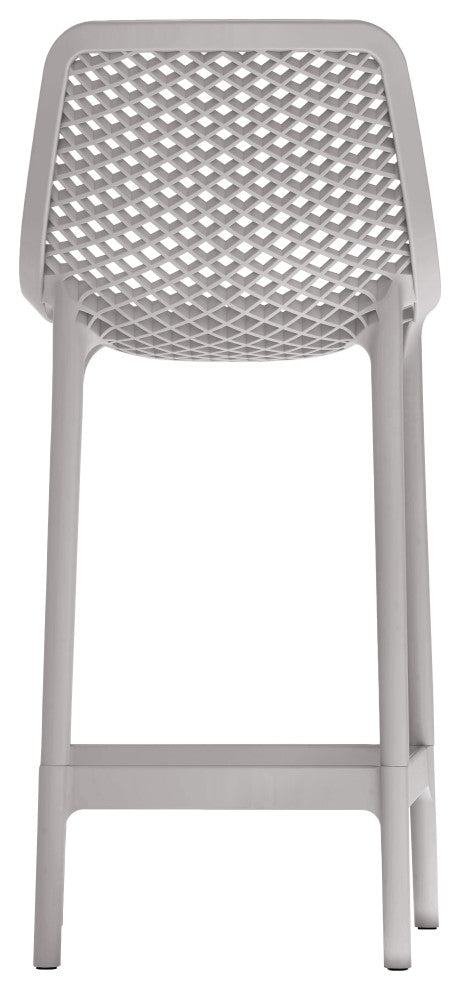Mykonos Outdoor Patio Stool (Set of 4), Grey