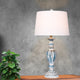 Resin Table Lamp In Cottage, Antique Blue, 29.5"