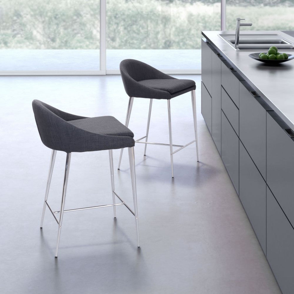 Reykjavik Counter Chair, Set of 2 Graphite