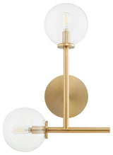 Rovi Mid Century Modern Wall Mount, Aged Brass