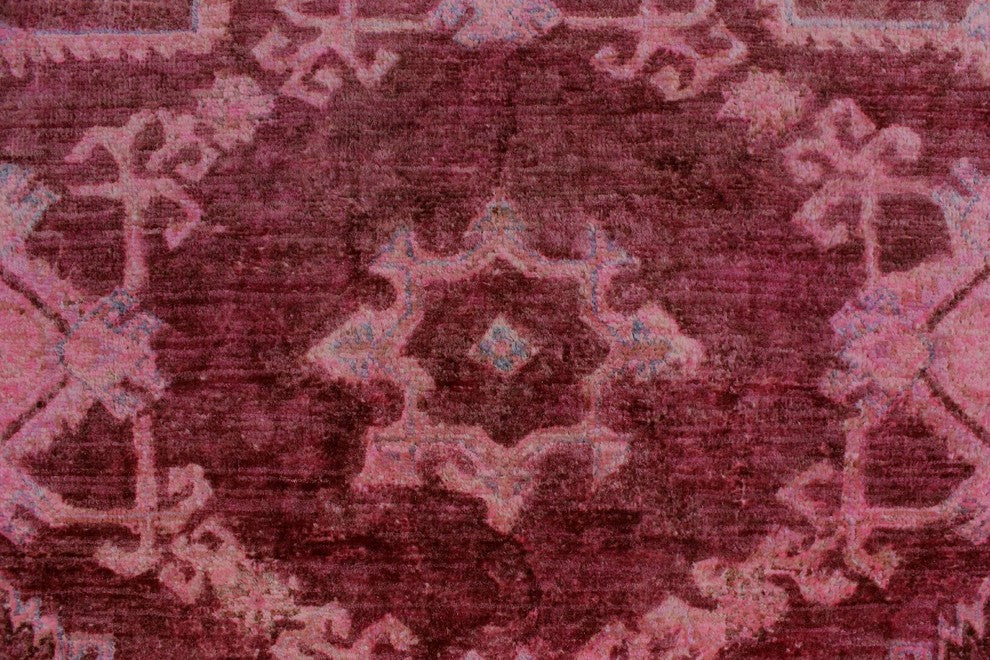 7'10x9'10 Overdyed Chobi Addney Magenta/Pink Rug