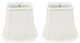 Royal Designs Square Cut Corner Bell Lamp Shade, White, 5"x10"x8.75", Set of 2