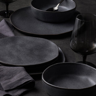 Stone by Mercer Project Hekonda Debossed Stoneware 32 Piece Dinnerware Set, Gray
