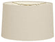 Royal Designs Shallow Drum Hardback Lampshade, Linen Beige, 13"x14"x9"