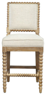 Sara Upholstered Counter Stool, Neutral