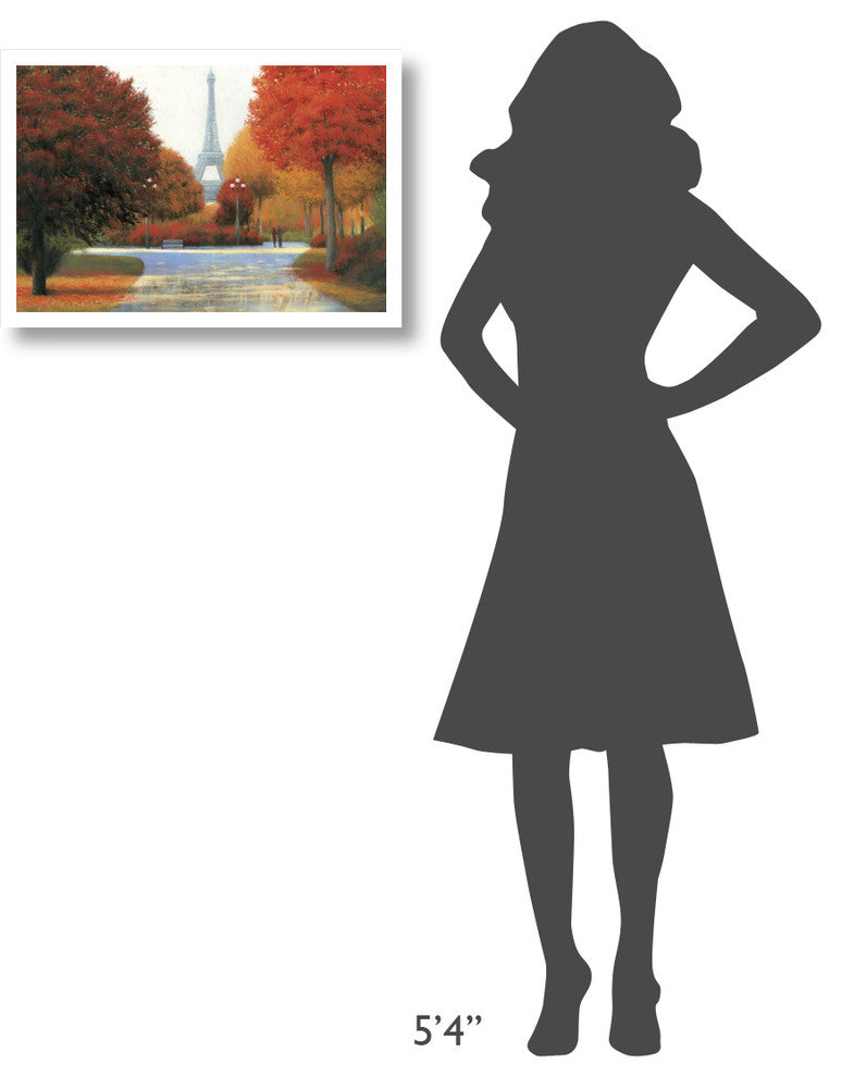 "Autumn in Paris Couple" Digital Paper Print by James Wiens, 26"x18"